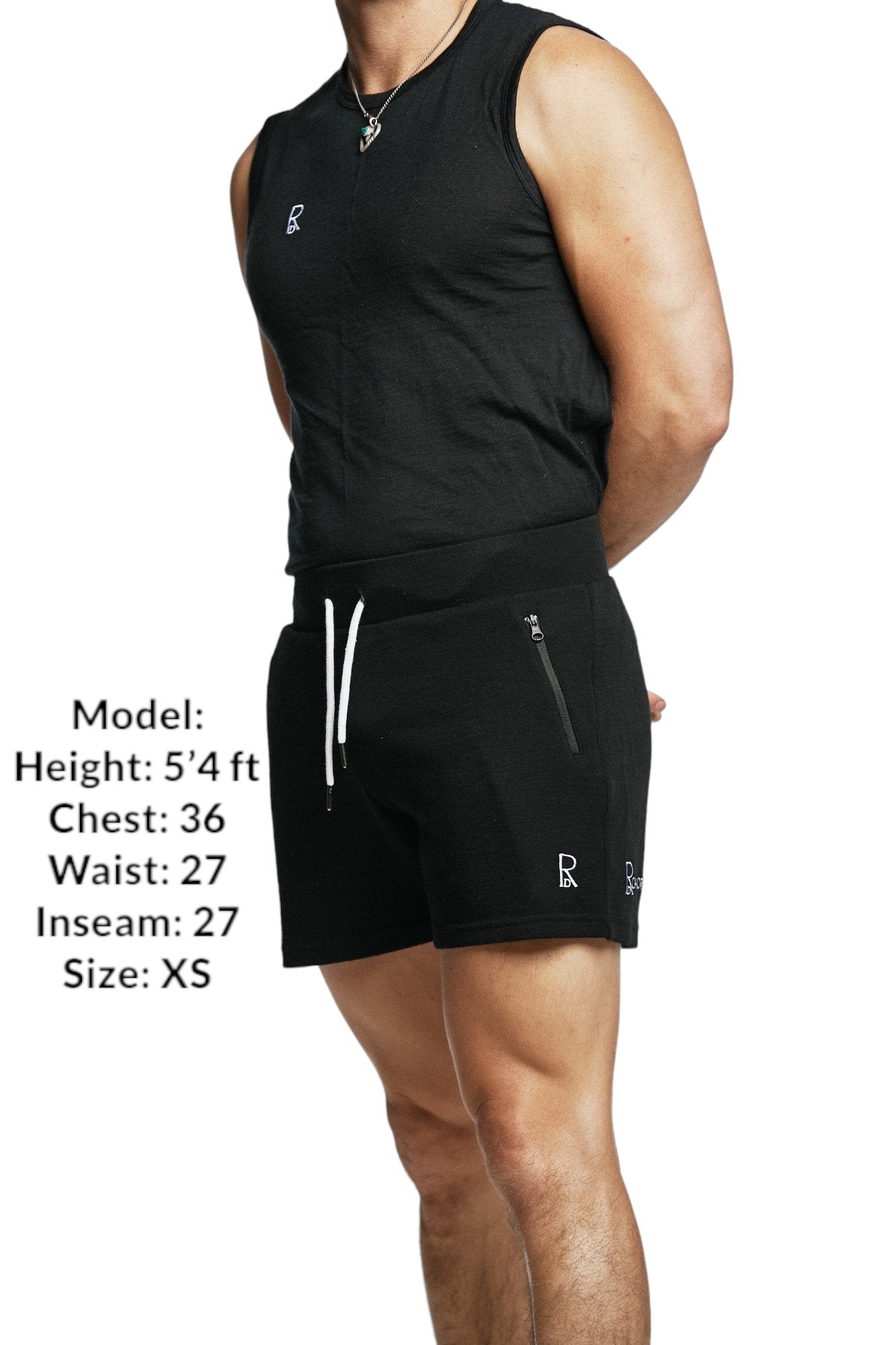 Black 100% Merino Wool Shorts and Extra fine Merino Tank Top Set