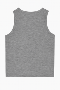 100% Superfine Mens Merino Wool Tank Top Grey