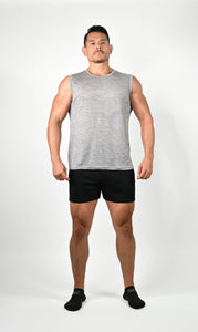 Plastic-free merino wool tank top – sustainable performance clothing for men