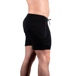 Black Merino Wool Shorts 5 Inseam PREORDER