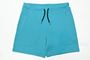 Teal merino wool shorts – eco-friendly, quick-dry active shorts for running, training, and everyday comfort