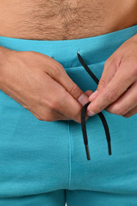 Teal merino wool shorts – eco-friendly, quick-dry active shorts for running, training, and everyday comfort