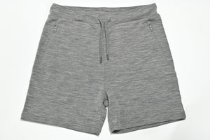 Charcoal grey merino wool shorts – lightweight, breathable performance wear for gym and travel