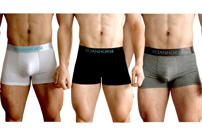 Men's Bamboo Underwear 6 Pack: Eco-Friendly Pack Grey Black and White set.