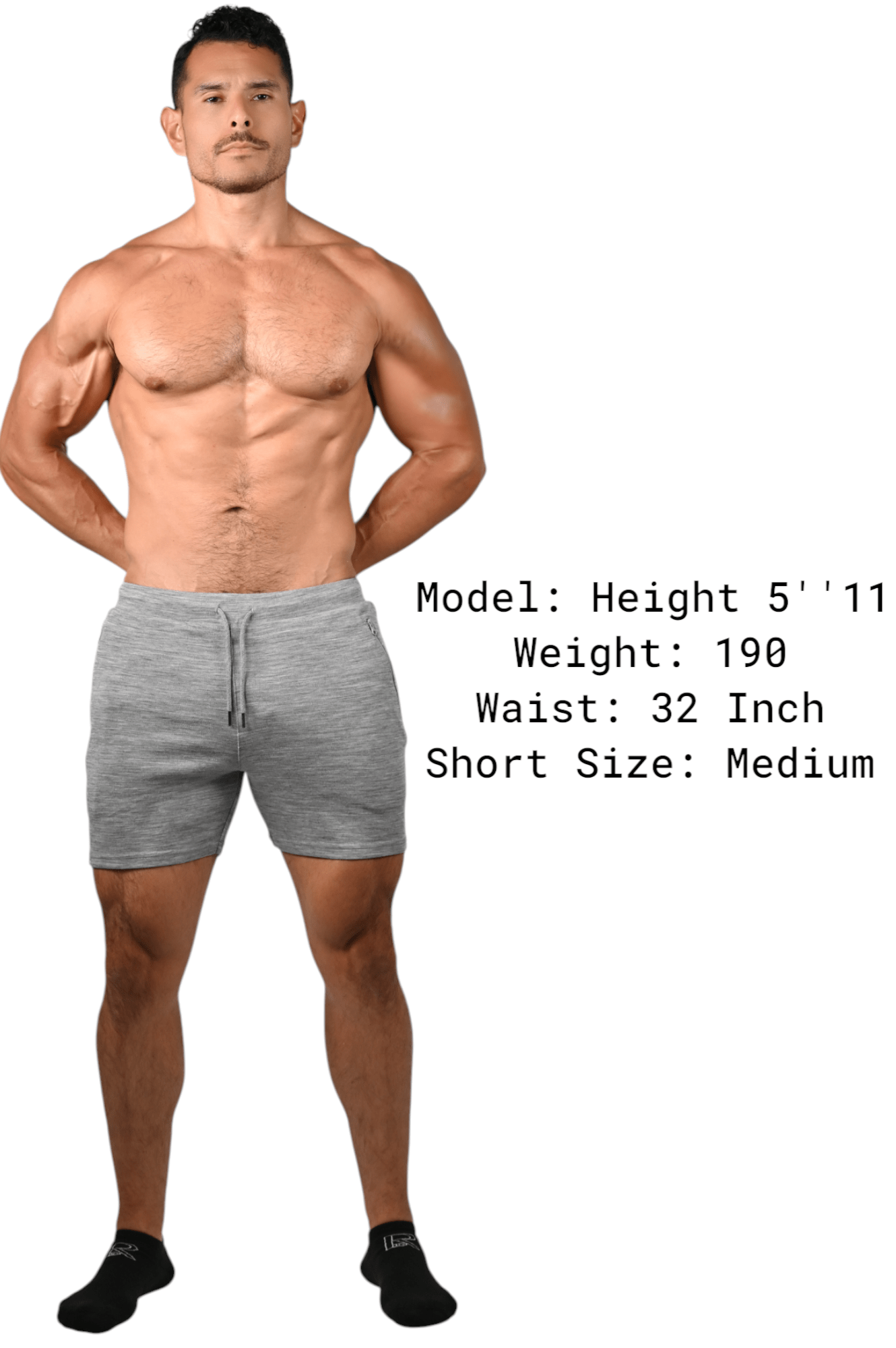 Charcoal grey merino wool shorts – lightweight, breathable performance wear for gym and travel