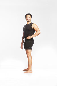 Black 100% Merino Wool Shorts and Extra fine Merino Tank Top Set