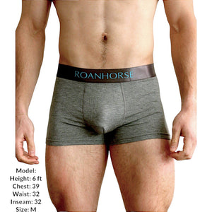 Men's Bamboo Underwear 6 Pack: Eco-Friendly Pack Grey Black and White set.