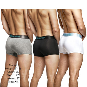 Men's Bamboo Underwear 6 Pack: Eco-Friendly Pack Grey Black and White set.
